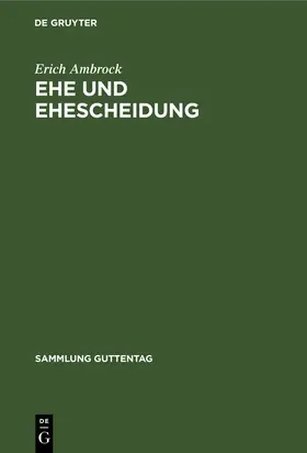Ambrock | Ehe und Ehescheidung | Buch | 978-3-11-125259-9 | www.sack.de