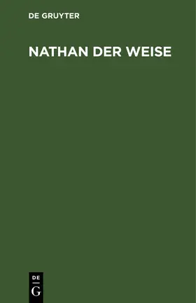 Degruyter |  Nathan der Weise | Buch |  Sack Fachmedien