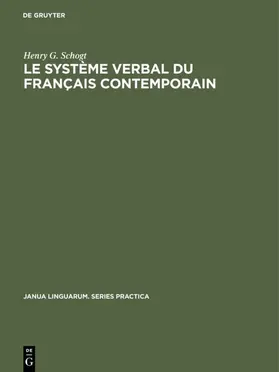 Schogt |  Le système verbal du français contemporain | Buch |  Sack Fachmedien