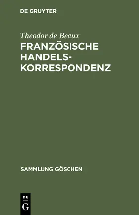 Beaux |  Französische Handelskorrespondenz | Buch |  Sack Fachmedien