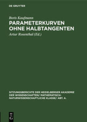 Kaufmann / Rosenthal |  Parameterkurven ohne Halbtangenten | Buch |  Sack Fachmedien