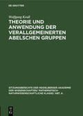 Krull |  Theorie und Anwendung der verallgemeinerten Abelschen Gruppen | Buch |  Sack Fachmedien