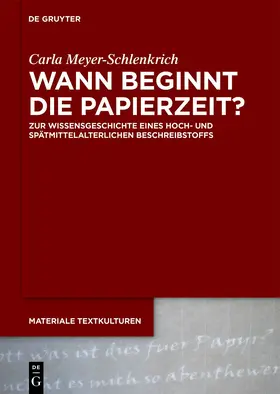 Meyer-Schlenkrich |  Wann beginnt die Papierzeit? | Buch |  Sack Fachmedien