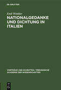 Winkler |  Nationalgedanke und Dichtung in Italien | Buch |  Sack Fachmedien