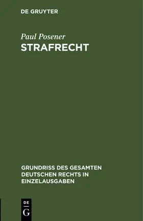 Posener |  Strafrecht | Buch |  Sack Fachmedien