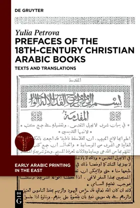 Petrova |  Prefaces to 18th-Century Christian Arabic Books | Buch |  Sack Fachmedien