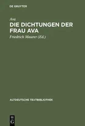 Maurer / Ava |  Die Dichtungen der Frau Ava | eBook | Sack Fachmedien