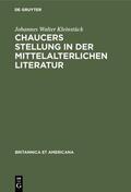 Kleinstück |  Chaucers Stellung in der Mittelalterlichen Literatur | eBook | Sack Fachmedien