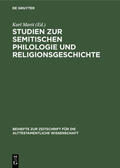 Marti |  Studien zur semitischen Philologie und Religionsgeschichte | eBook | Sack Fachmedien