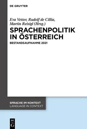 de Cillia / Vetter / Reisigl |  Sprachenpolitik in Österreich | Buch |  Sack Fachmedien