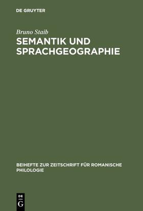 Staib | Semantik und Sprachgeographie | E-Book | sack.de