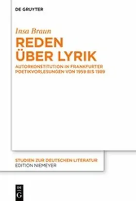 Braun | Reden über Lyrik | E-Book | www.sack.de