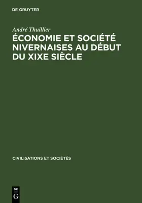 Thuillier |  Économie et société nivernaises au début du XIXe siècle | eBook | Sack Fachmedien