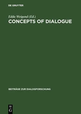 Weigand |  Concepts of dialogue | eBook | Sack Fachmedien