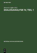 Löffler |  Dialoganalyse IV, Teil 1 | eBook | Sack Fachmedien