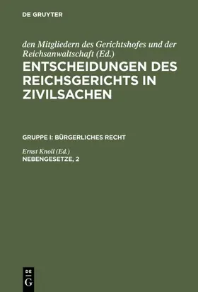 Knoll | Nebengesetze, 2 | E-Book | sack.de