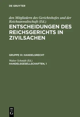 Schmidt |  Handelsgesellschaften, 1 | eBook | Sack Fachmedien