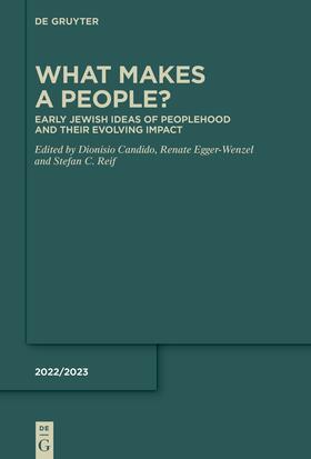 Candido / Egger-Wenzel / Reif |  What Makes a People? | Buch |  Sack Fachmedien