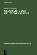 Beissner |  Geschichte der deutschen Elegie | eBook | Sack Fachmedien