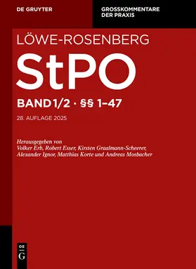 Claus / Erb / Nicknig |  Löwe-Rosenberg. StPO. Band 1/2: §§ 1-47 | eBook | Sack Fachmedien