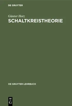 Hotz | Schaltkreistheorie | E-Book | www.sack.de