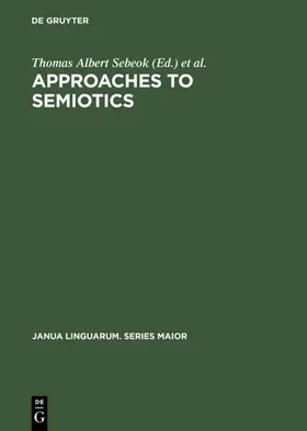 Sebeok | Approaches to semiotics | E-Book | www.sack.de