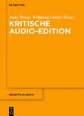 Bosse / Lukas |  Kritische Audio-Edition | eBook | Sack Fachmedien
