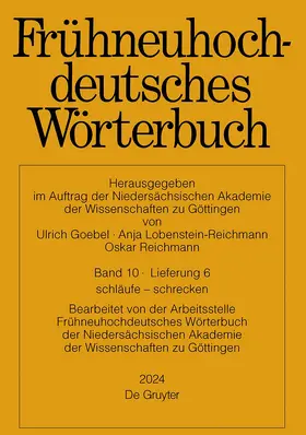 Anderson / Goebel / Reichmann |  Frühneuhochdeutsches Wörterbuch. schläufe – schrecken | Buch |  Sack Fachmedien