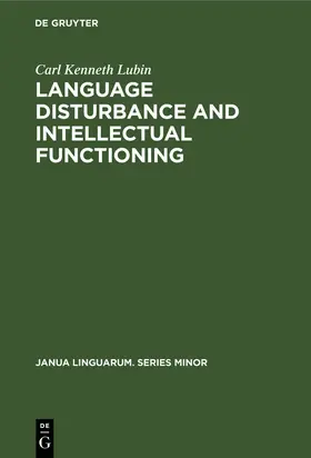 Lubin | Language disturbance and intellectual functioning | E-Book | sack.de