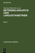 Klein / Pouradier Duteil / Wagner |  Betriebslinguistik und Linguistikbetrieb | eBook | Sack Fachmedien