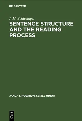 Schlesinger | Sentence structure and the reading process | E-Book | sack.de