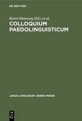 Ohnesorg |  Colloquium Paedolinguisticum | eBook | Sack Fachmedien