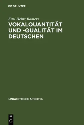 Ramers | Vokalquantität und -qualität im Deutschen | E-Book | www.sack.de