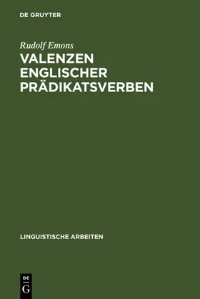 Emons |  Valenzen englischer Prädikatsverben | eBook | Sack Fachmedien