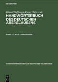 Hoffmann-Krayer / Bächtold-Stäubli |  C. M. B. - Frautragen | eBook | Sack Fachmedien