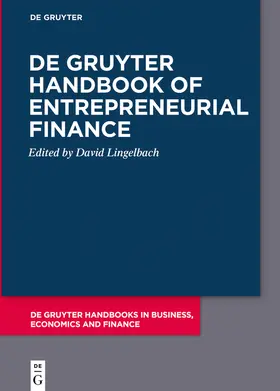 Lingelbach | De Gruyter Handbook of Entrepreneurial Finance | Buch | 978-3-11-135671-6 | sack.de