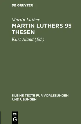 Luther / Aland | Martin Luthers 95 Thesen | E-Book | www.sack.de