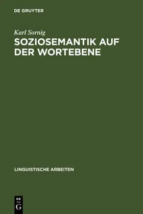 Sornig | Soziosemantik auf der Wortebene | E-Book | www.sack.de