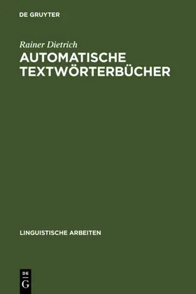 Dietrich | Automatische Textwörterbücher | E-Book | www.sack.de