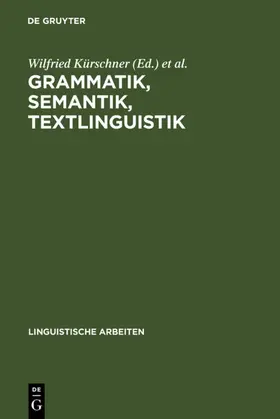 Kürschner / Vogt / Siebert-Nemann | Grammatik, Semantik, Textlinguistik | E-Book | www.sack.de