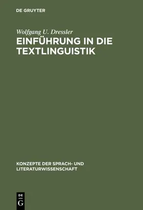 Dressler | Einführung in die Textlinguistik | E-Book | www.sack.de