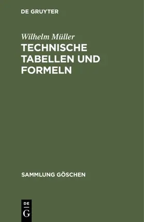 Müller |  Technische Tabellen und Formeln | eBook | Sack Fachmedien
