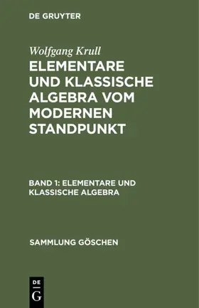 Krull | Elementare und klassische Algebra | E-Book | www.sack.de
