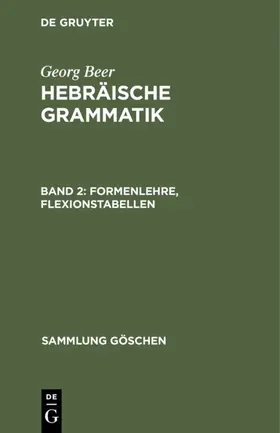 Beer / Meyer |  Formenlehre, Flexionstabellen | eBook | Sack Fachmedien