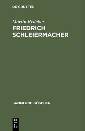 Redeker | Friedrich Schleiermacher | E-Book | sack.de