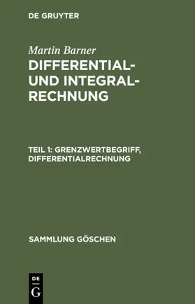 Barner |  Grenzwertbegriff, Differentialrechnung | eBook | Sack Fachmedien