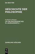 Lehmann |  Die Philosophie des 19. Jahrhunderts, I. | eBook | Sack Fachmedien