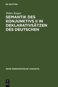Kasper |  Semantik des Konjunktivs II in Deklarativsätzen des Deutschen | eBook | Sack Fachmedien