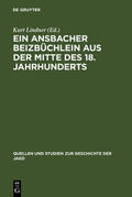 Lindner |  Ein Ansbacher Beizbüchlein aus der Mitte des 18. Jahrhunderts | eBook | Sack Fachmedien