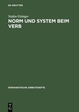 Ettinger | Norm und System beim Verb | E-Book | www.sack.de